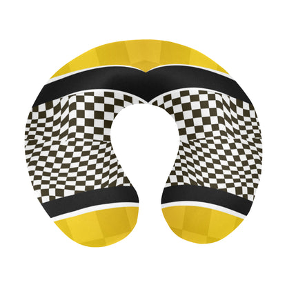 Checkered Pattern Print Design 02 U-Shaped Travel Neck Pillow
