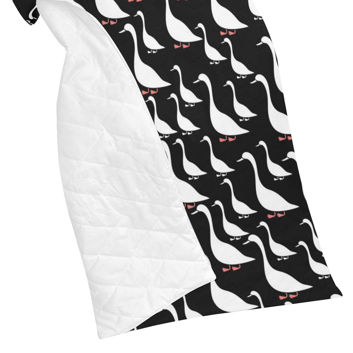 Goose Pattern Print Design 01 Premium Quilt