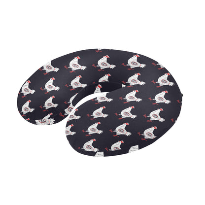 Chicken Pattern Print Design 03 U-Shaped Travel Neck Pillow