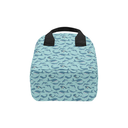 Narwhal Themed Print Insulated Lunch Bag