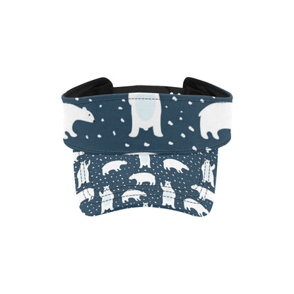 Polar Bear Pattern Print Design A02 Unisex Sun Visor
