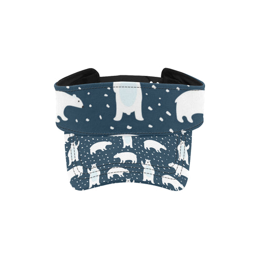 Polar Bear Pattern Print Design A02 Unisex Sun Visor