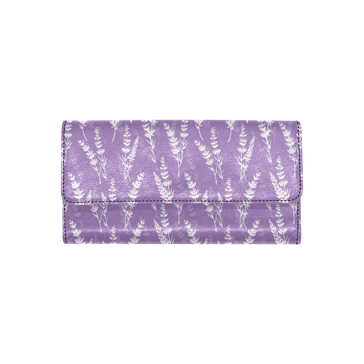 Lavender Pattern Print Design LV08 Women's Trifold Wallet