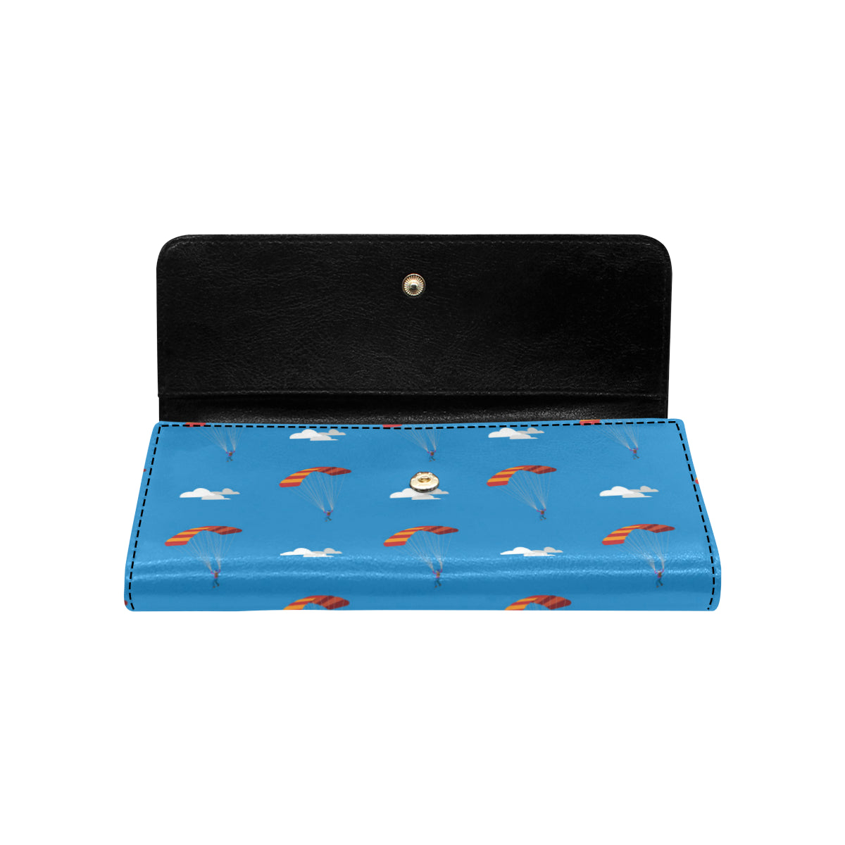 Skydiving Pattern Print Design 02 Women's Trifold Wallet