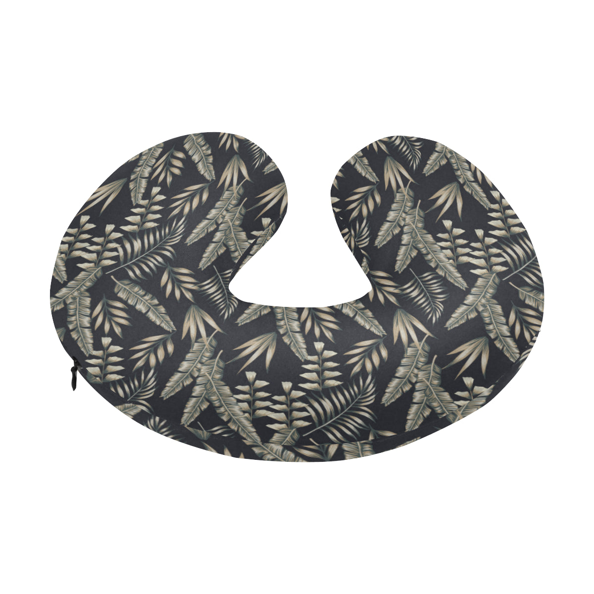 Banana Leaf Pattern Print Design 07 U-Shaped Travel Neck Pillow