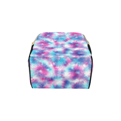 Tie Dye Blue Pink Diaper Bag Backpack