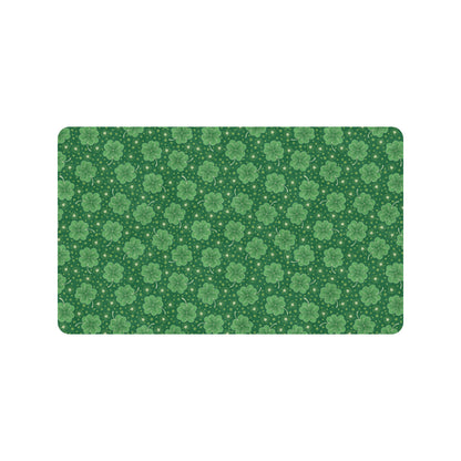Shamrock Design Print Rubber Doormat