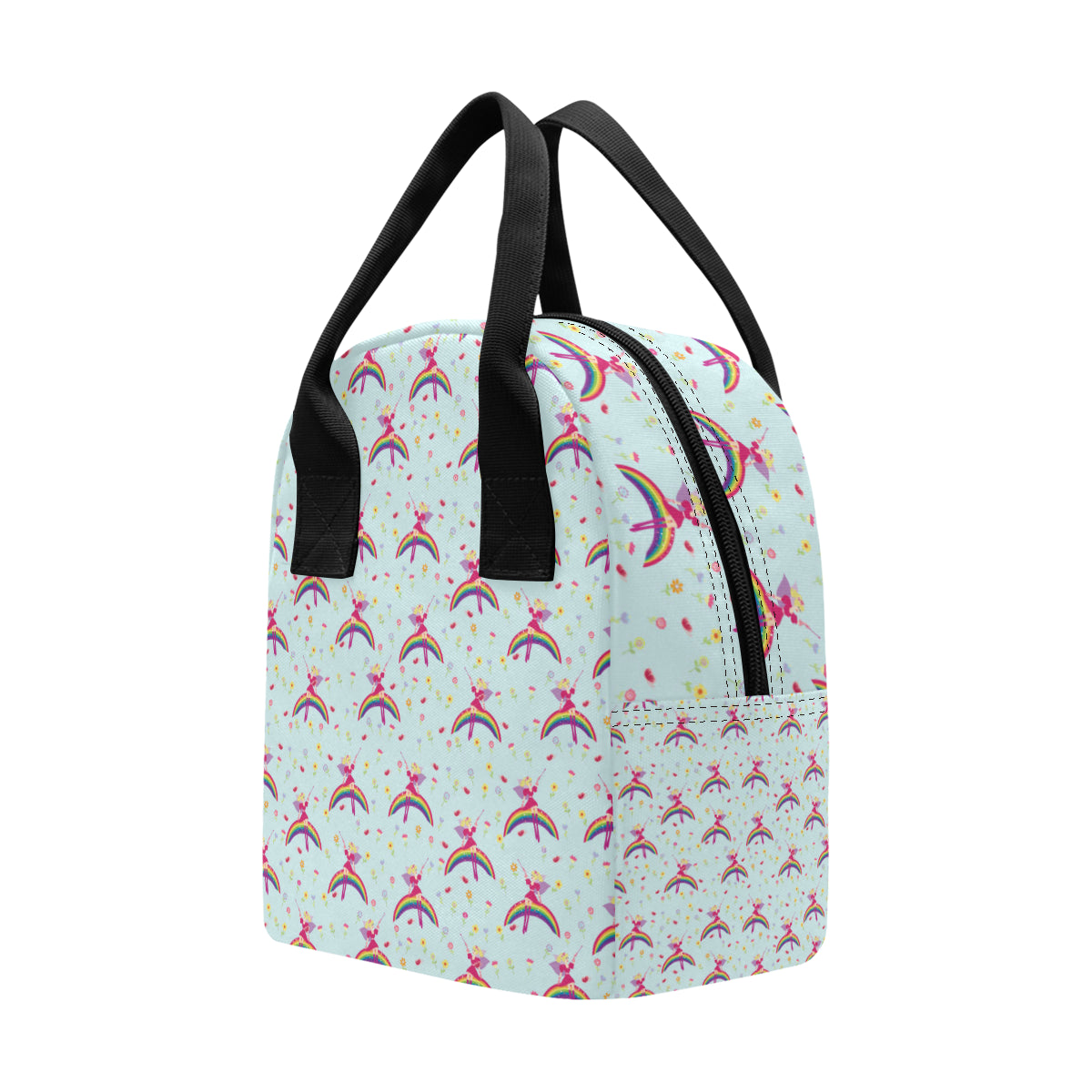 Fairy with Rainbow Print Pattern Insulated Lunch Bag