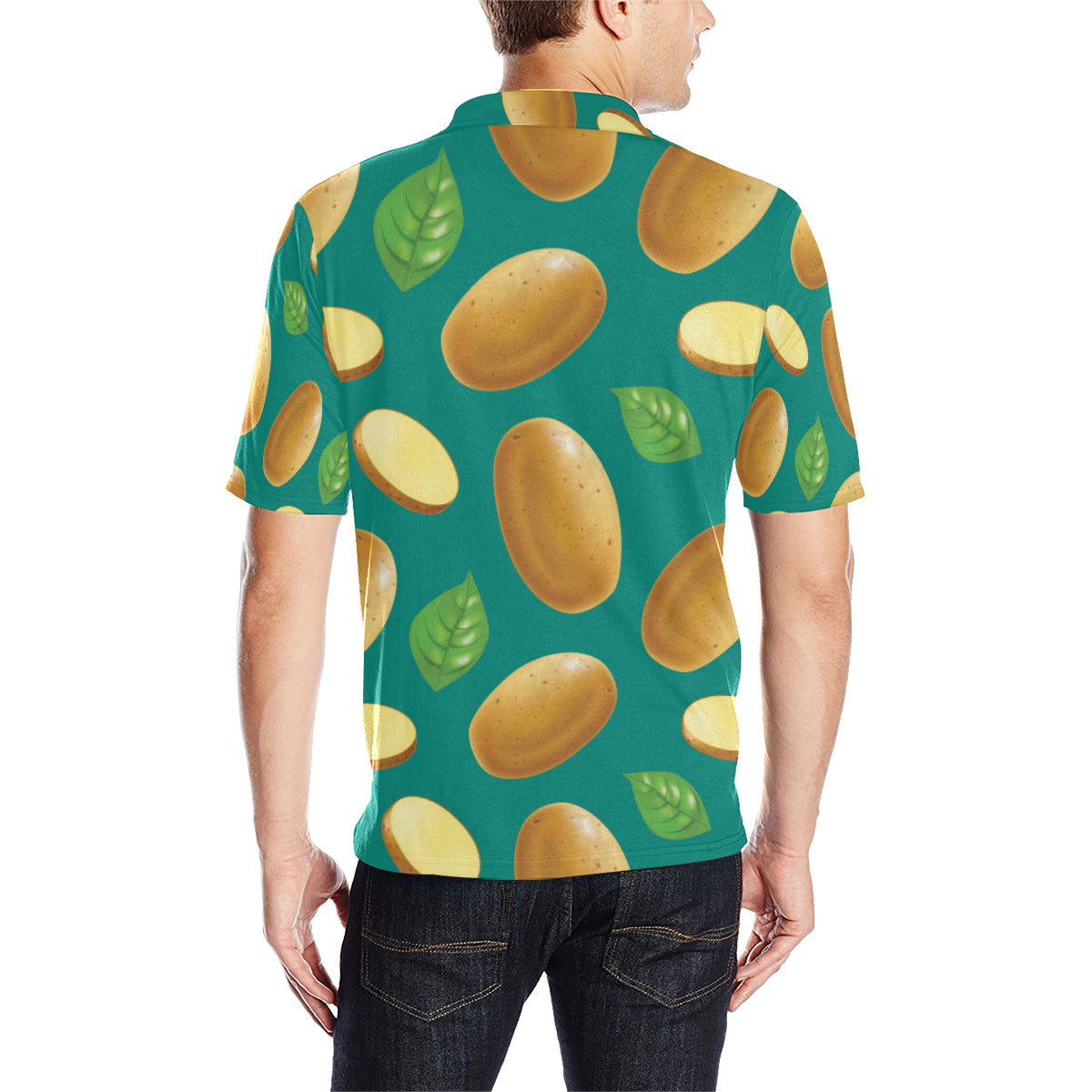 Potato Pattern Print Design A04 Men Polo Shirt