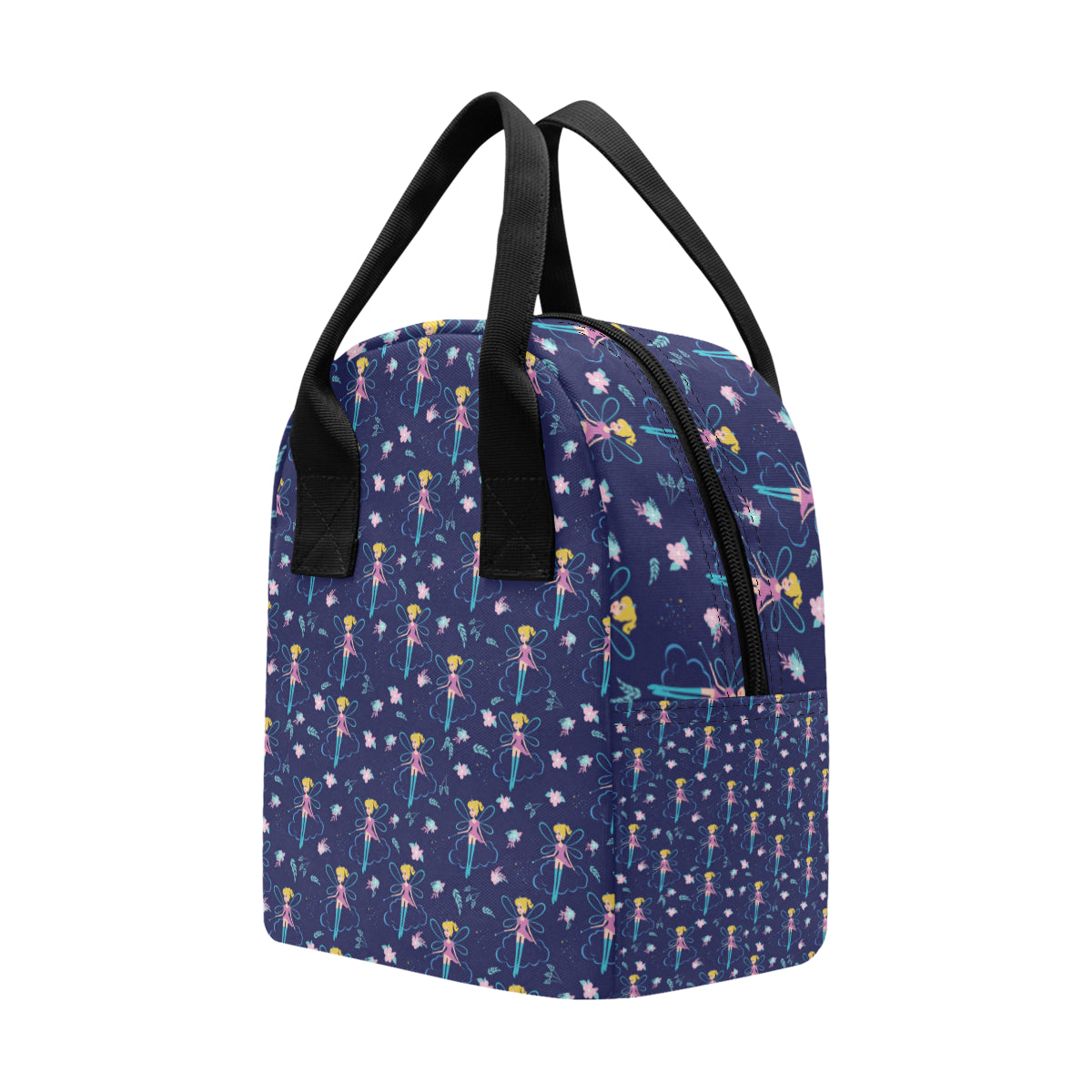 Fairy Cartoon Style Print Pattern Insulated Lunch Bag