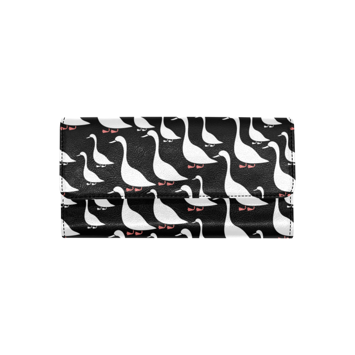 Goose Pattern Print Design 01 Women's Trifold Wallet
