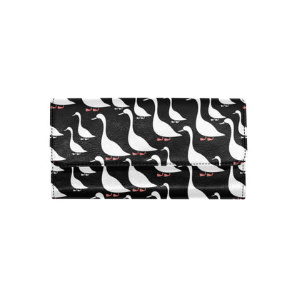 Goose Pattern Print Design 01 Women's Trifold Wallet