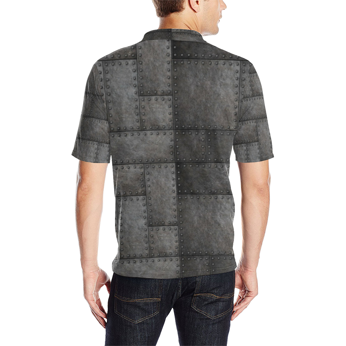 Armor Pattern Print Design 02 Men Polo Shirt