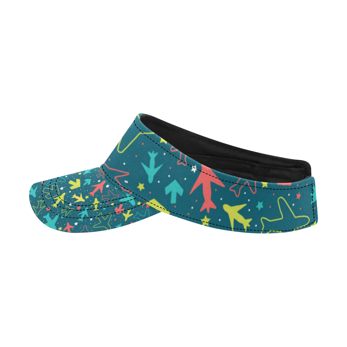 Airplane Pattern Print Design 05 Unisex Sun Visor