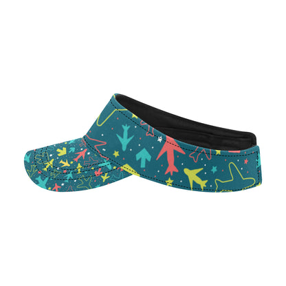Airplane Pattern Print Design 05 Unisex Sun Visor