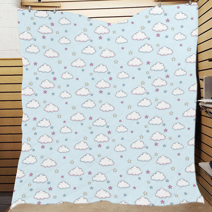 Cloud  Pattern Print Design 01 Premium Quilt