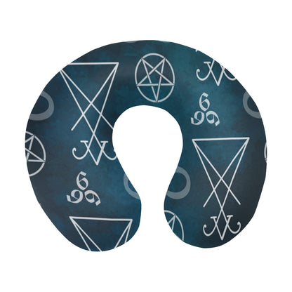 Pentagram Pattern Print Design A03 U-Shaped Travel Neck Pillow