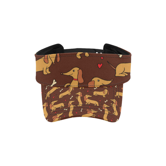 Dachshund Happy Print Pattern Unisex Sun Visor