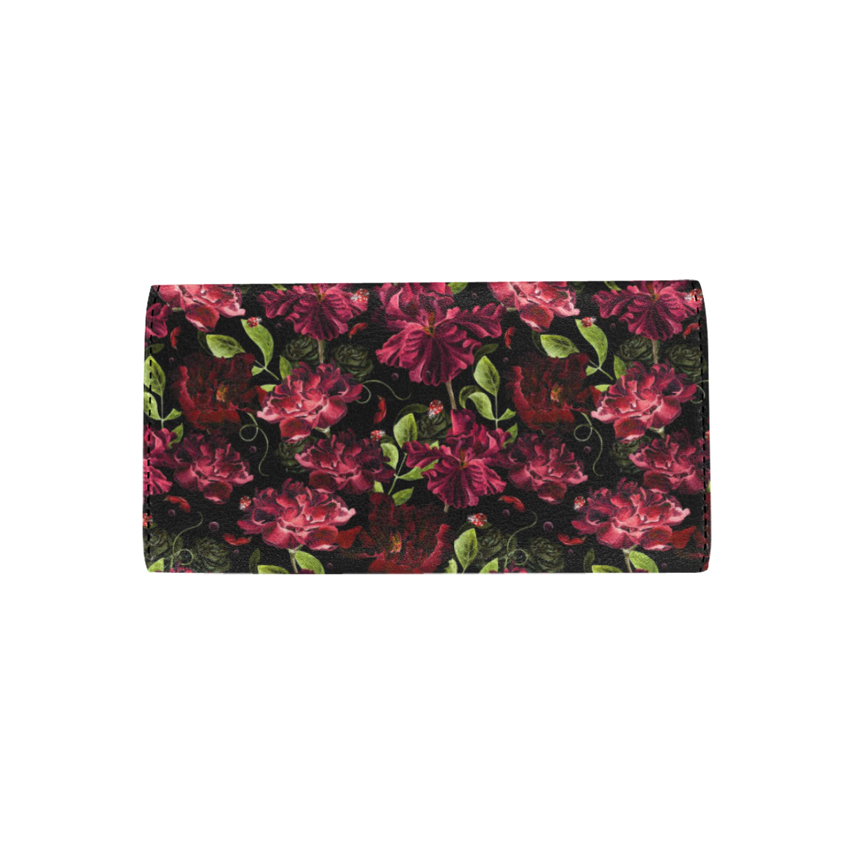 Iris Pattern Print Design IR03 Women's Trifold Wallet