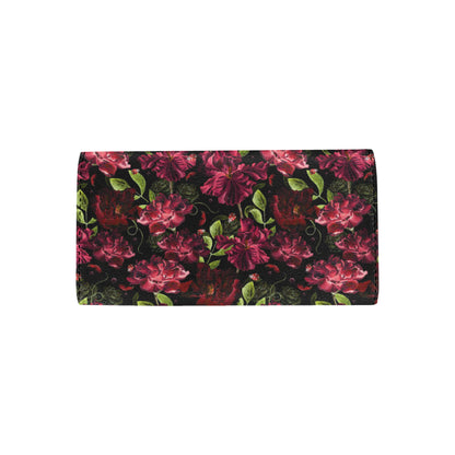 Iris Pattern Print Design IR03 Women's Trifold Wallet
