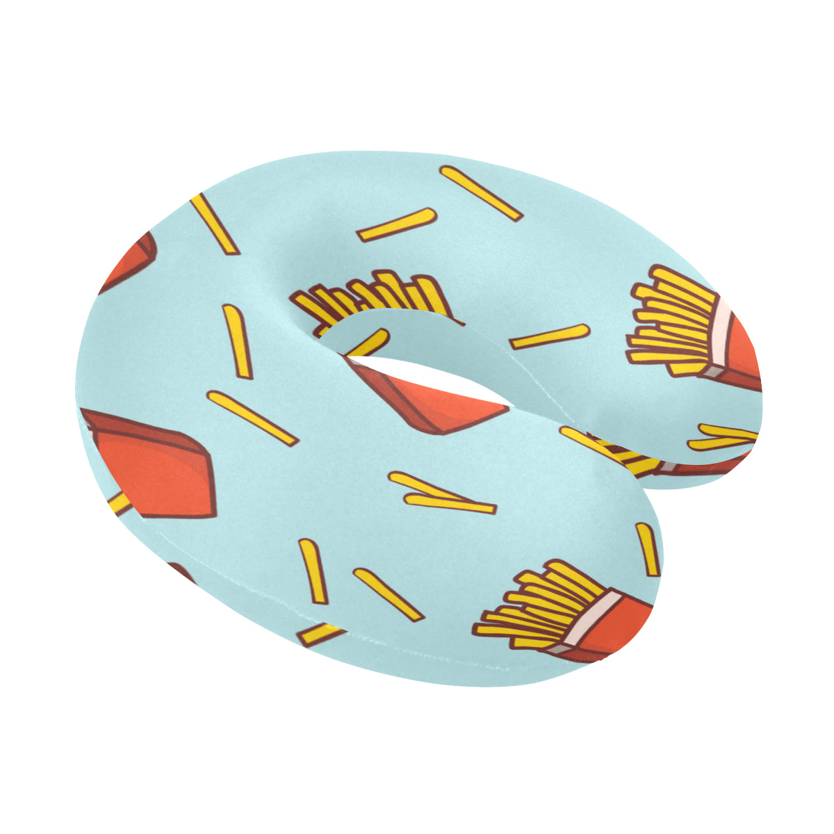 French Fried Pattern Print Design 02 U-Shaped Travel Neck Pillow