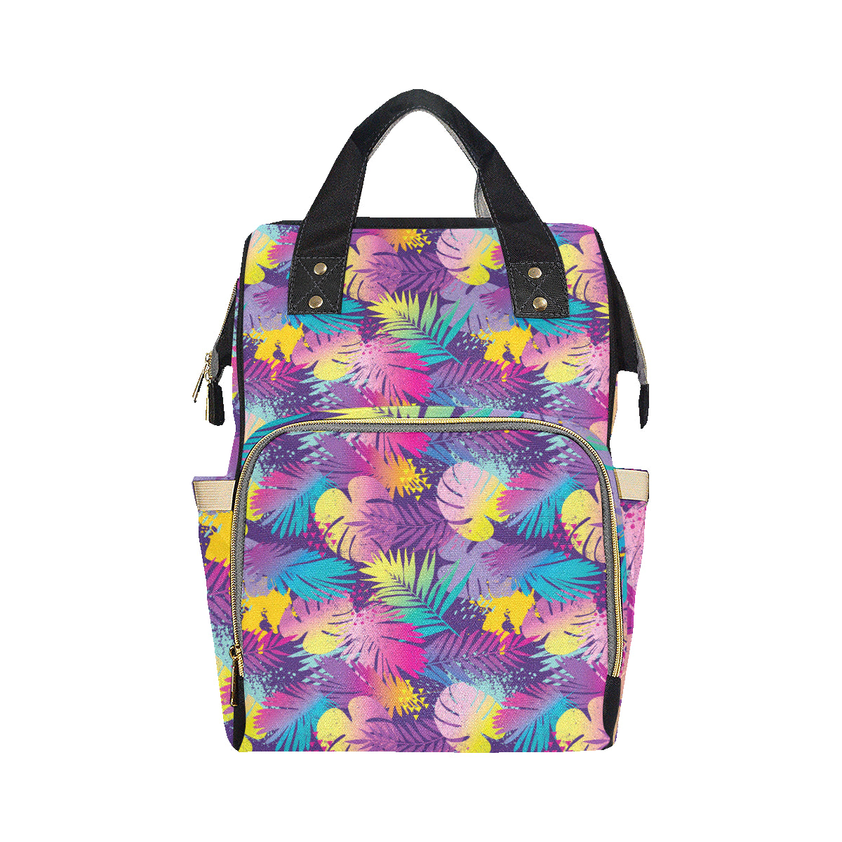 Palm Leaf Pattern Print Design A04 Diaper Bag Backpack
