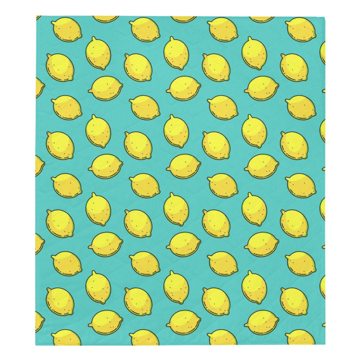 Lemon Pattern Print Design LM04 Premium Quilt