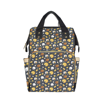 Cheese Pattern Print Design 03 Diaper Bag Backpack