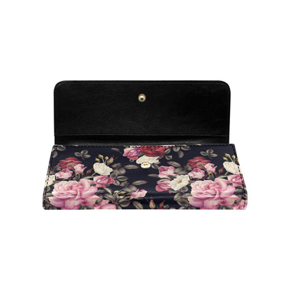 Rose Pattern Women's Trifold Wallet