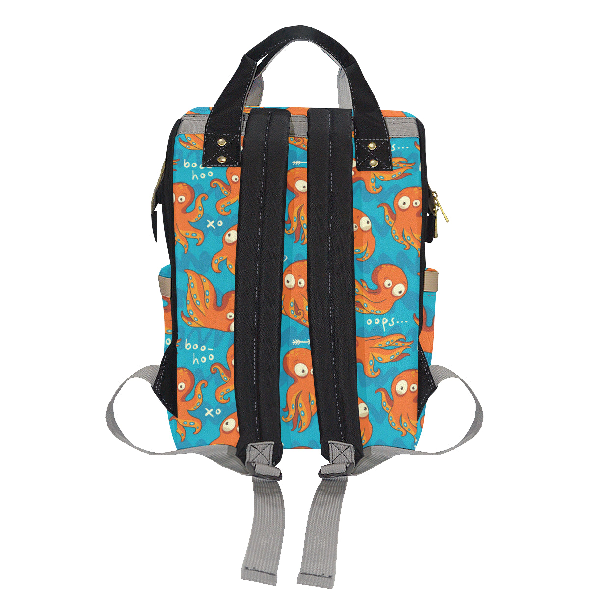 Octopus Pattern Print Design A02 Diaper Bag Backpack