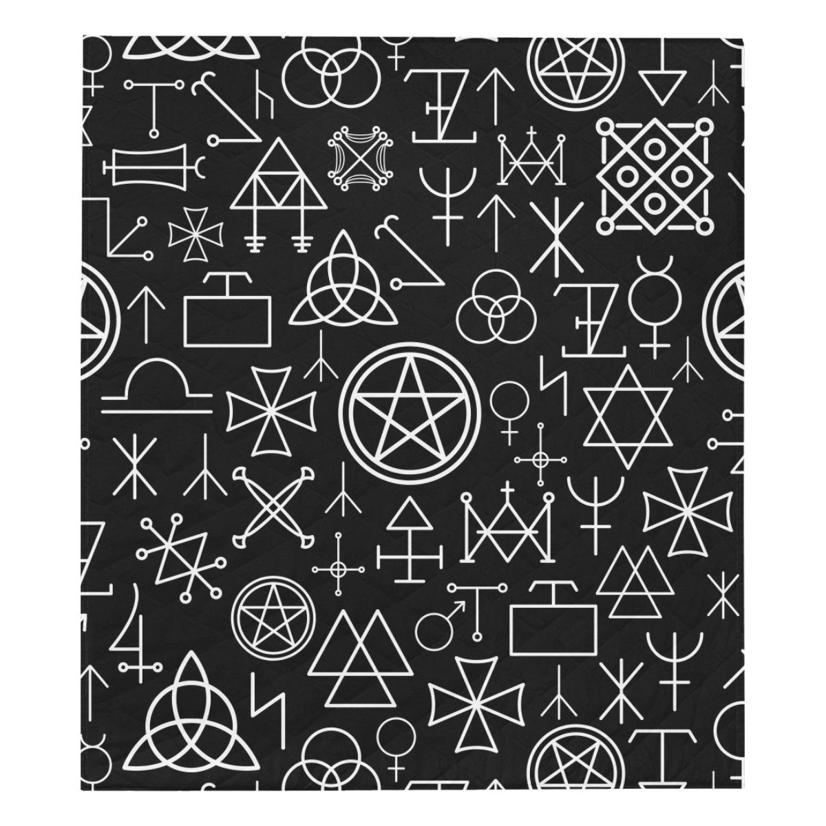 Pentagram Pattern Print Design A02 Premium Quilt