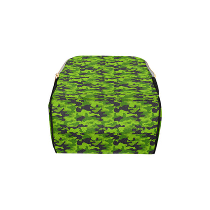 Green Kelly Camo Print Diaper Bag Backpack