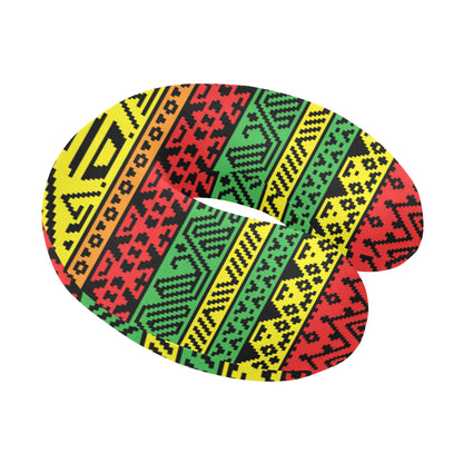 Rastafarian Pattern Print Design A02 U-Shaped Travel Neck Pillow