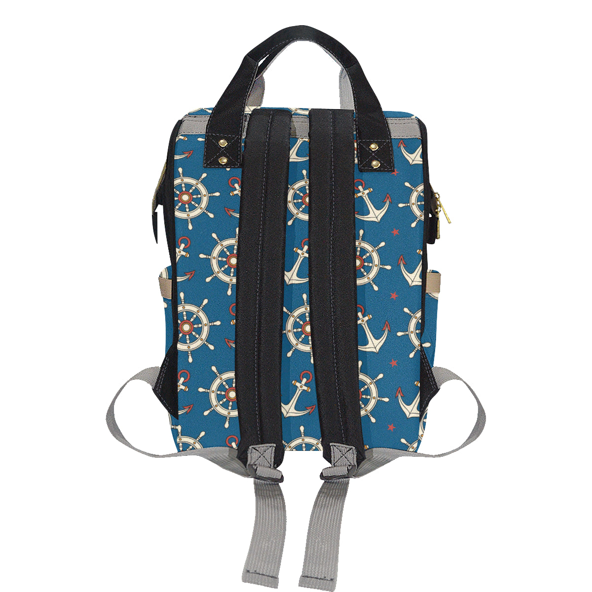 Anchor Pattern Print Design 02 Diaper Bag Backpack
