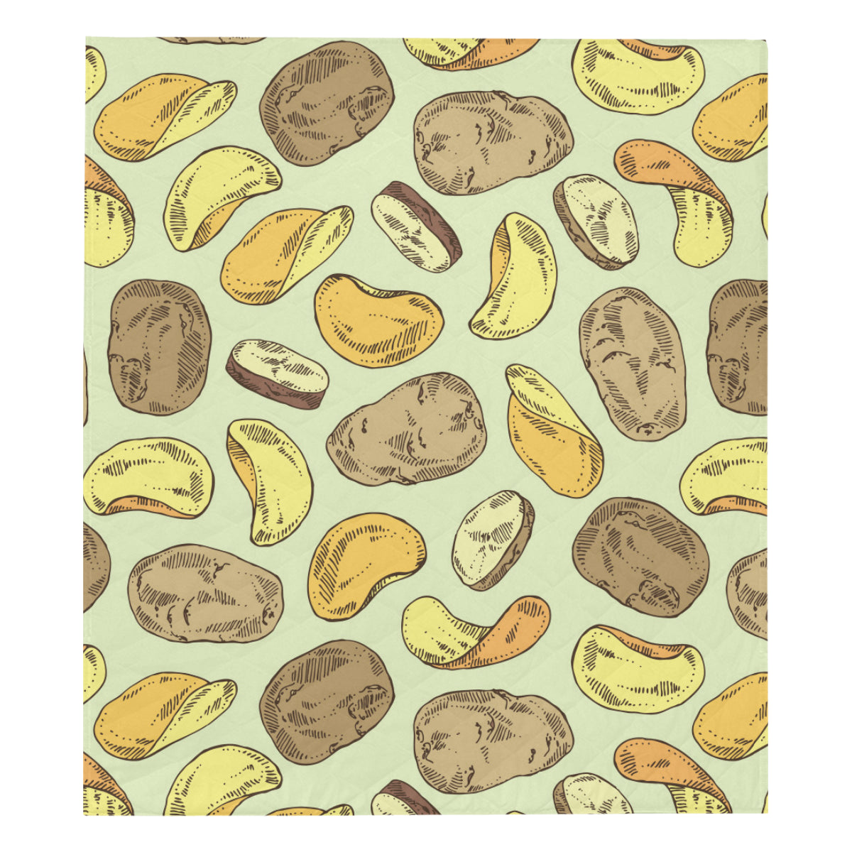 Potato Pattern Print Design A03 Premium Quilt