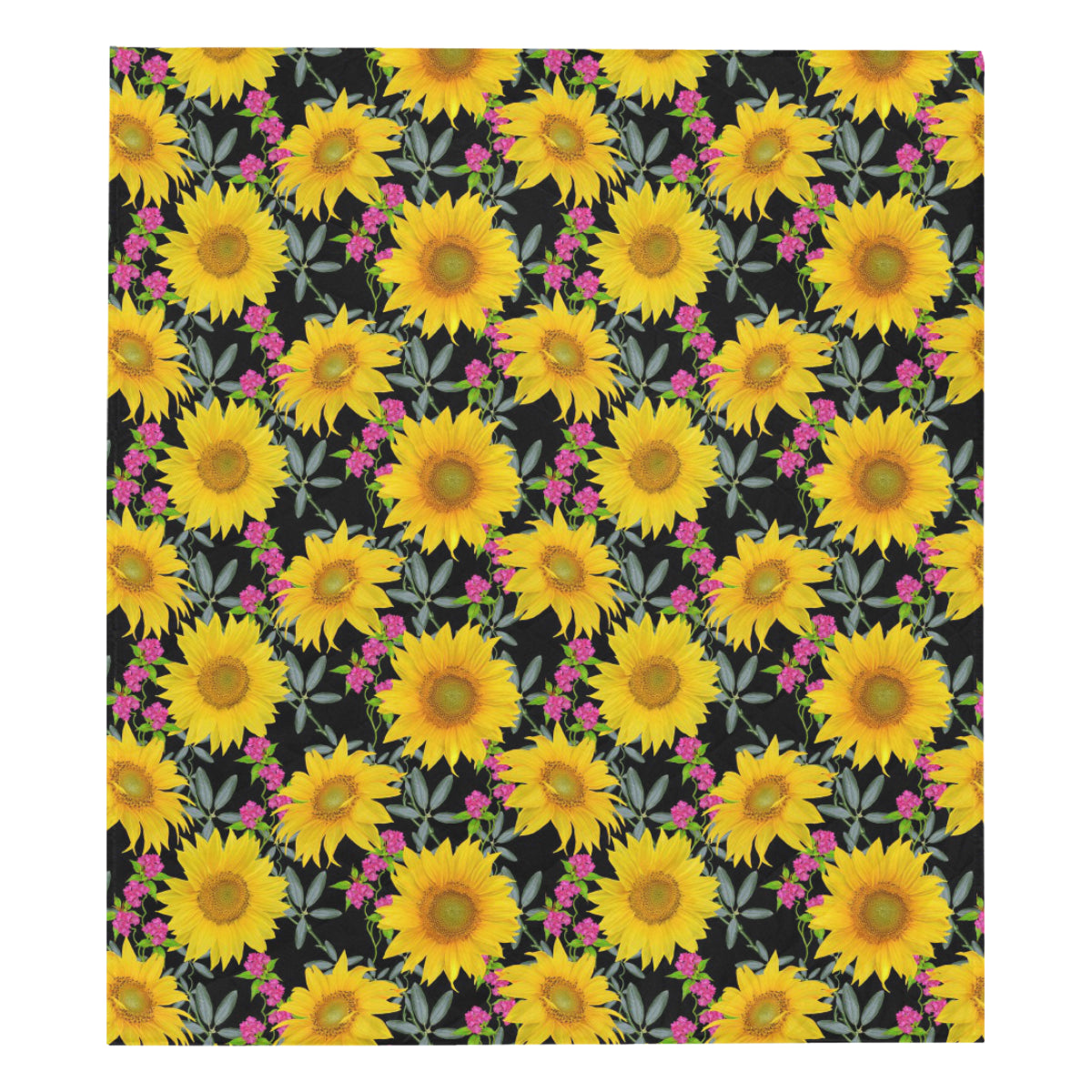 Sunflower Pattern Print Design SF014 Premium Quilt