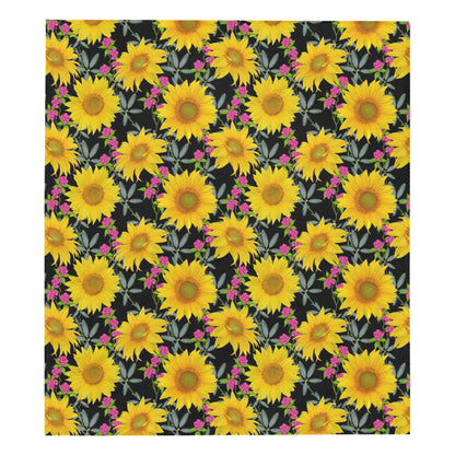 Sunflower Pattern Print Design SF014 Premium Quilt