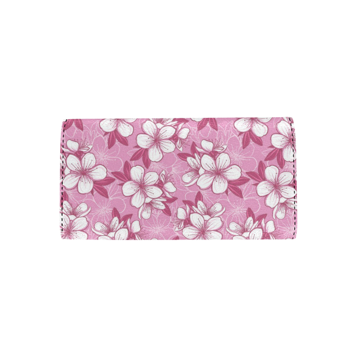Cherry Blossom Pattern Print Design CB02 Women's Trifold Wallet