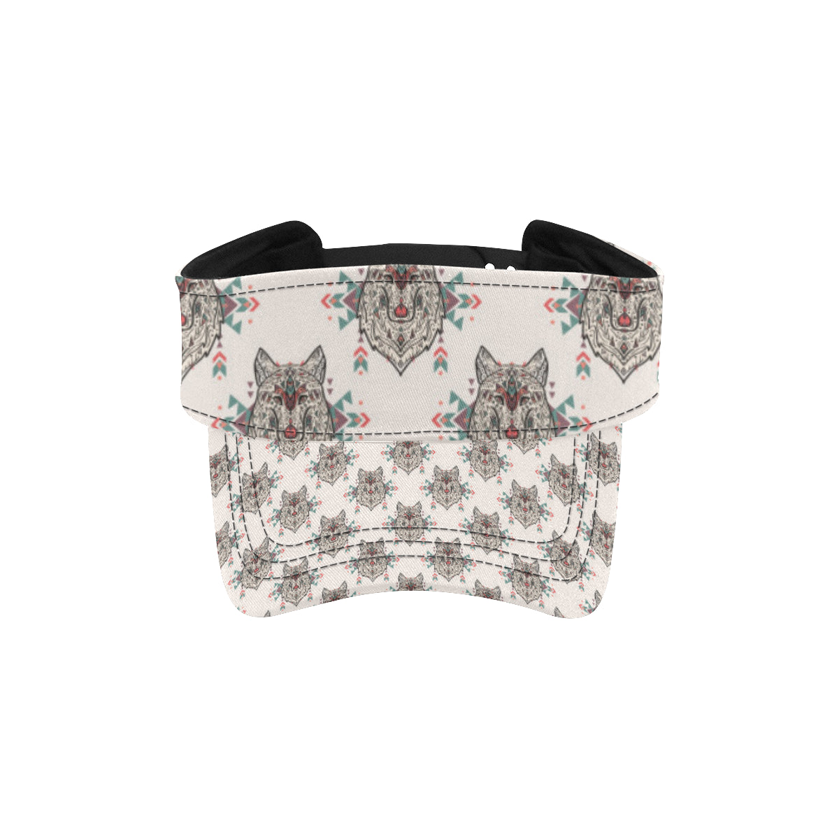 Aztec Wolf Pattern Print Design 01 Unisex Sun Visor