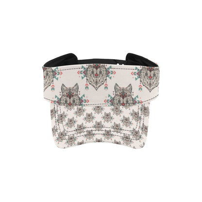 Aztec Wolf Pattern Print Design 01 Unisex Sun Visor