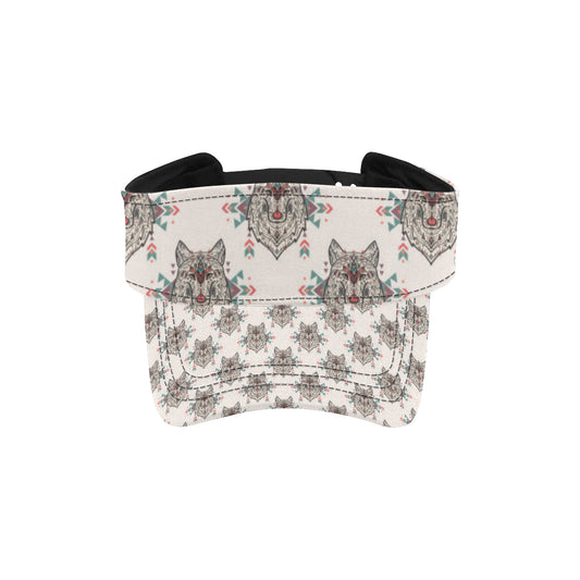 Aztec Wolf Pattern Print Design 01 Unisex Sun Visor