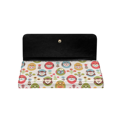 Easter Eggs Pattern Print Design RB011 Women's Trifold Wallet
