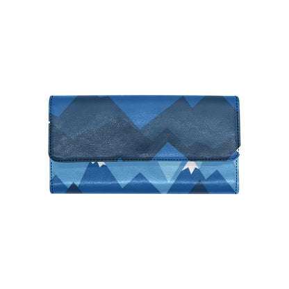 Mountain Pattern Print Design 04 Women's Trifold Wallet