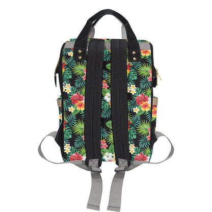 Hibiscus Hawaiian flower tropical Diaper Bag Backpack