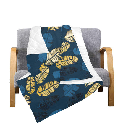 Banana Leaf Pattern Print Design BL09 Premium Quilt