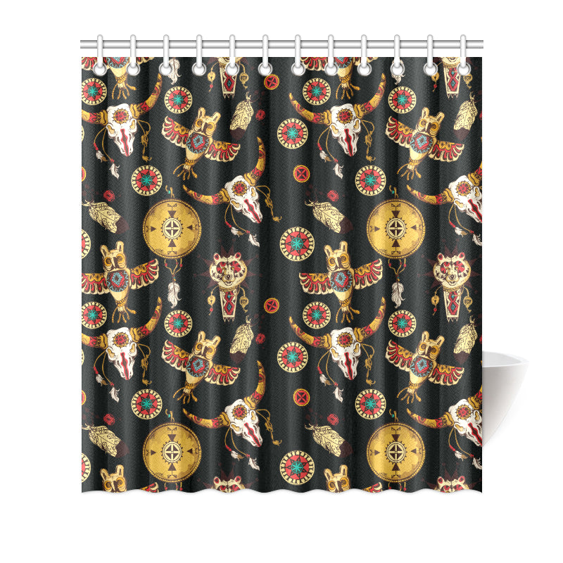 Native American Symbol Pattern Shower Curtain