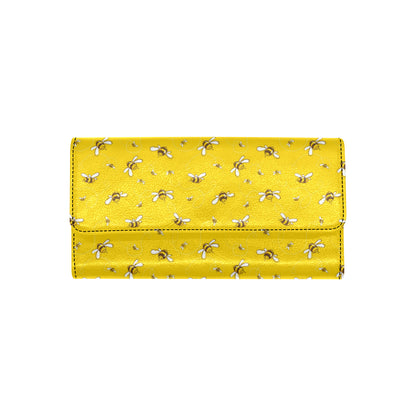 Bee Pattern Print Design 05 Women's Trifold Wallet