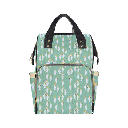Cockatoo Pattern Print Design 01 Diaper Bag Backpack