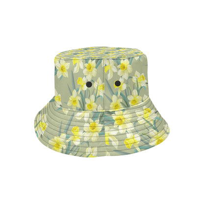 Daffodils Pattern Print Design DF01 Unisex Bucket Hat