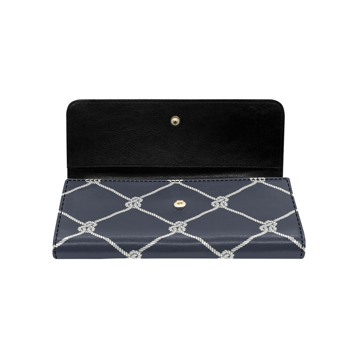 Rope Pattern Print Design A02 Women's Trifold Wallet